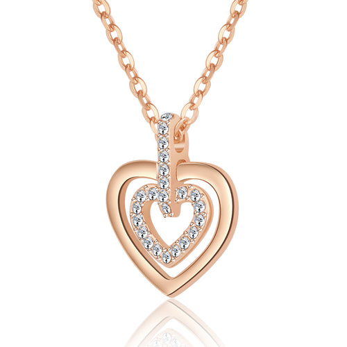 At the center of my heart Crystals Necklace