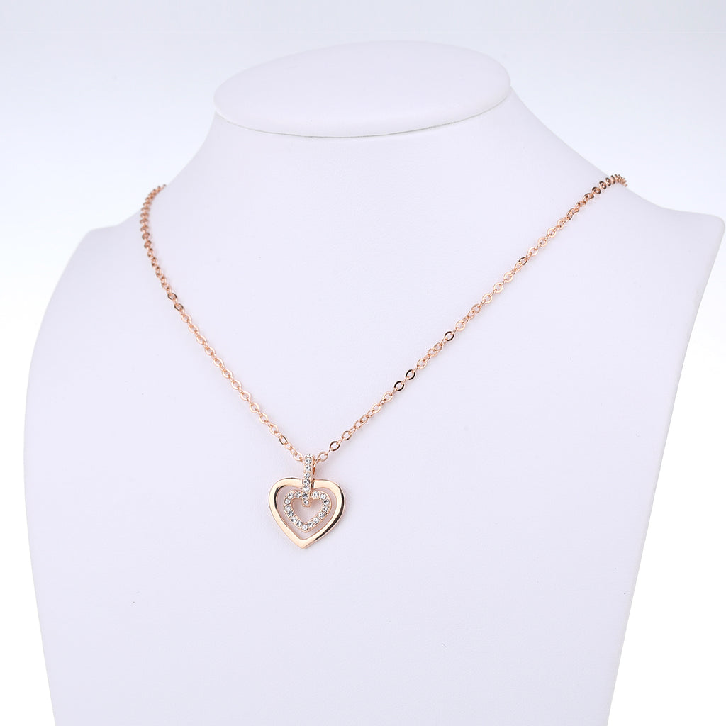 At the center of my heart Crystals Necklace
