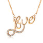 Openwork Love Crystals Necklace