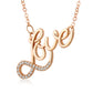 Openwork Love Crystals Necklace