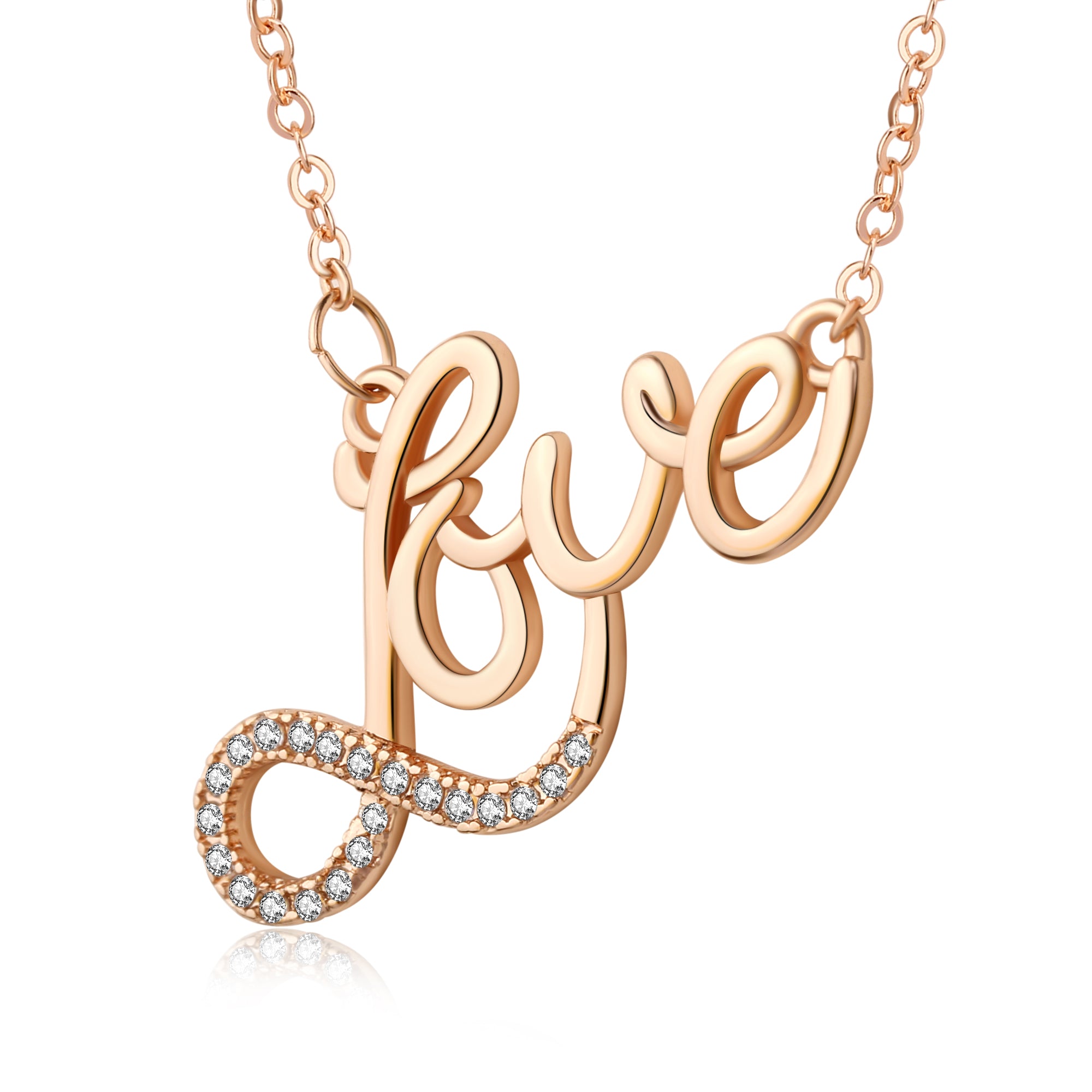 Openwork Love Crystals Necklace