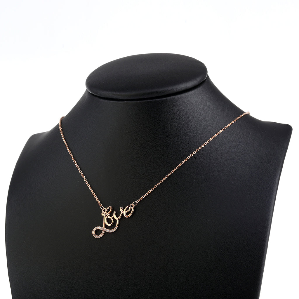 Openwork Love Crystals Necklace