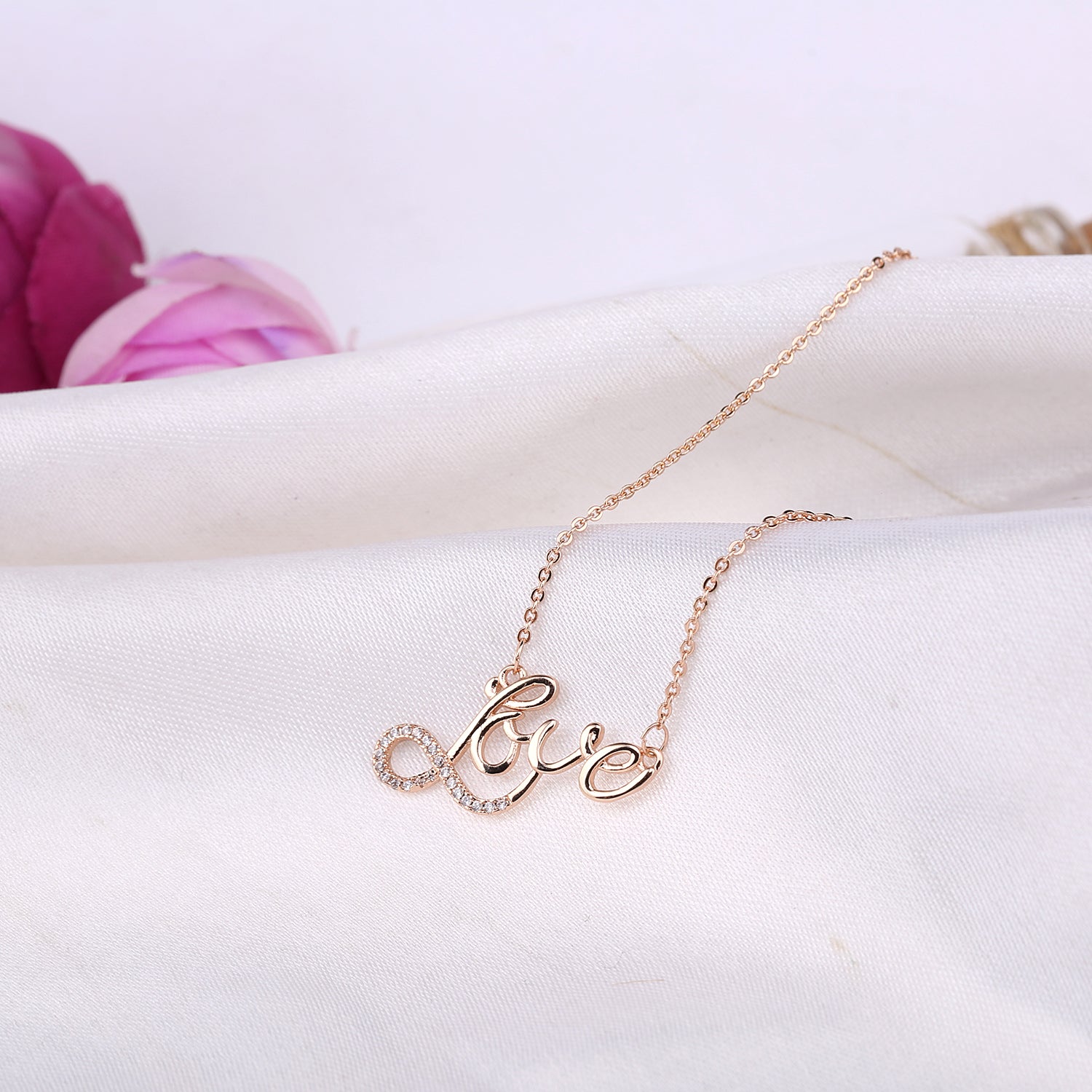 Openwork Love Crystals Necklace