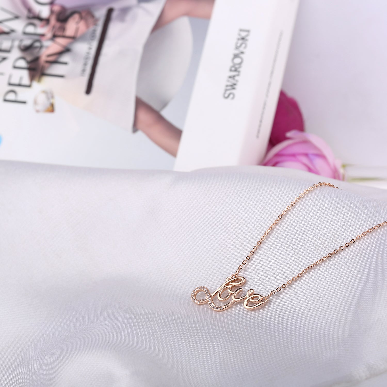 Openwork Love Crystals Necklace