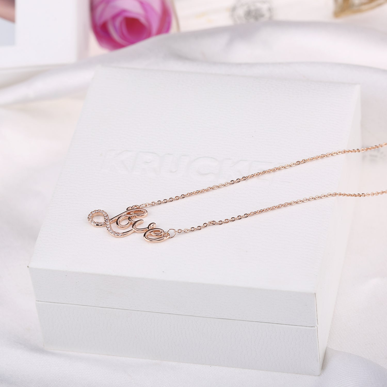 Openwork Love Crystals Necklace