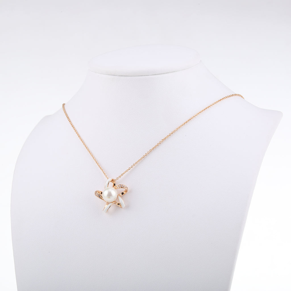 Celestial Sparkling Star and Sun Crystals Necklace