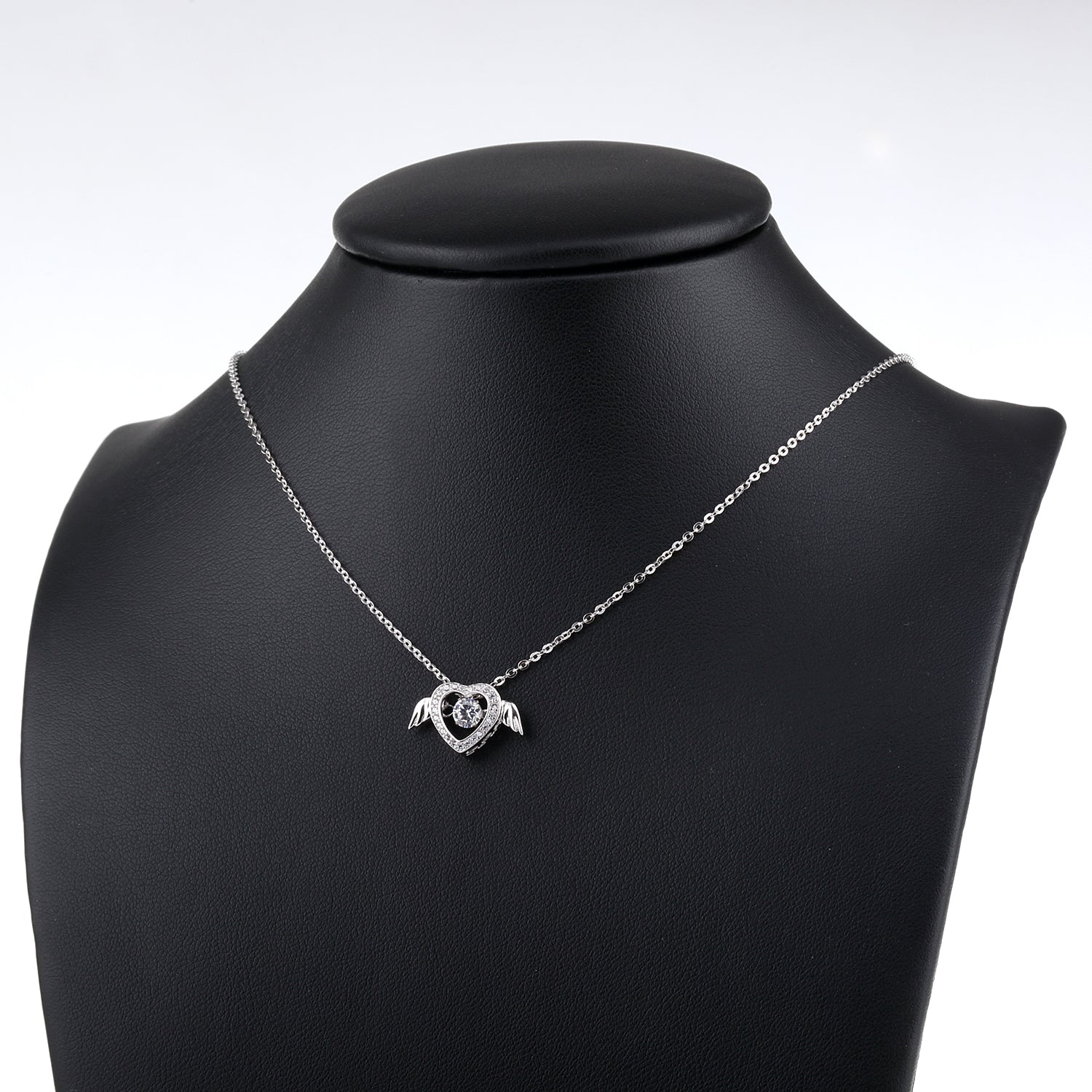 Angel Crystals Heart Necklace