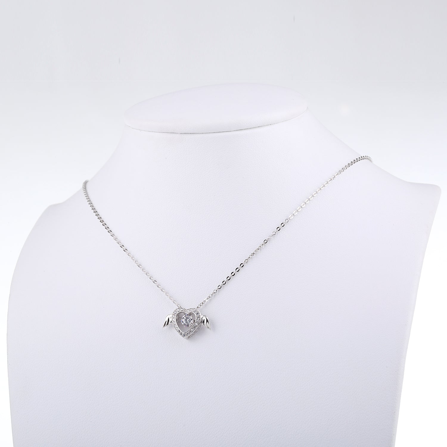 Angel Crystals Heart Necklace