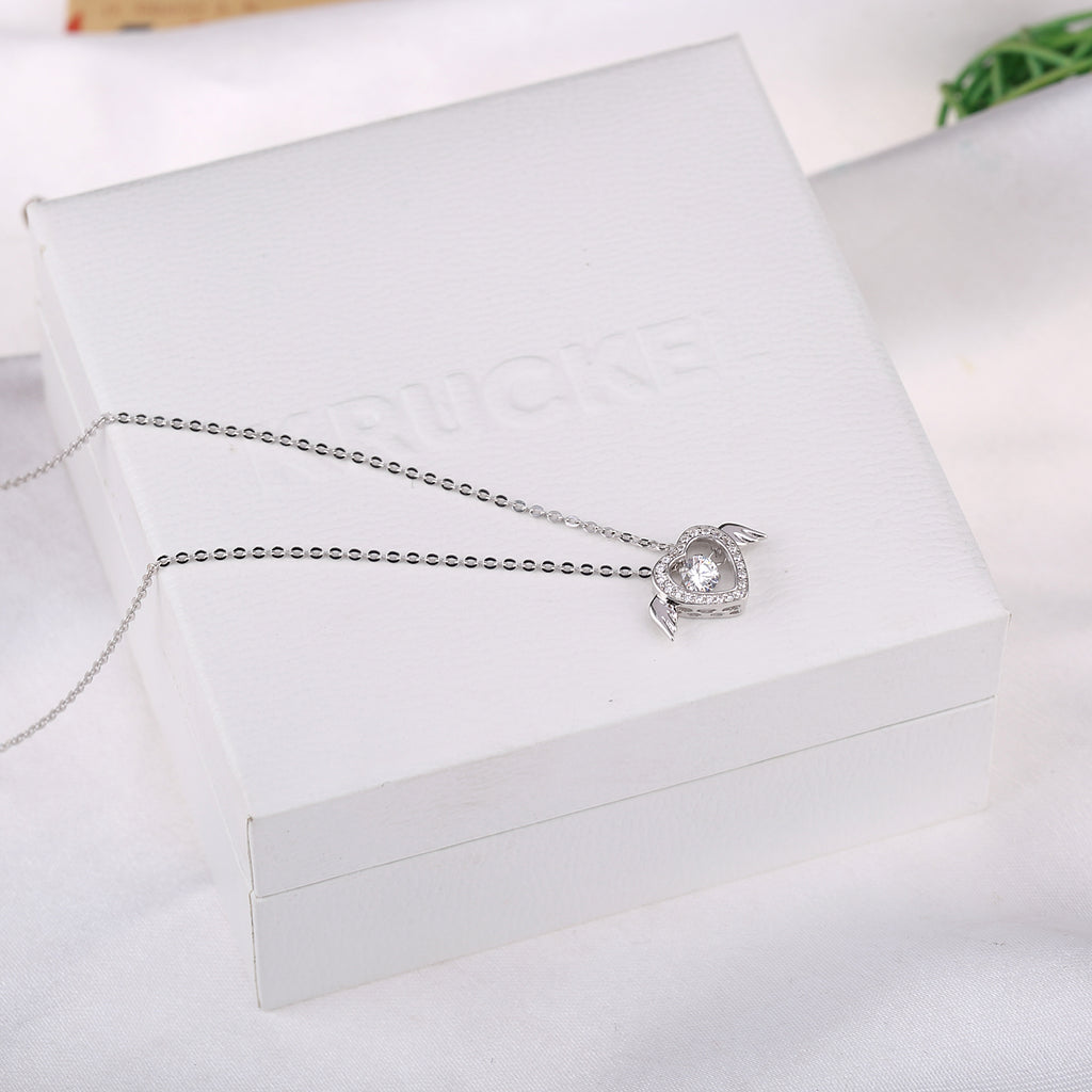 Angel Crystals Heart Necklace