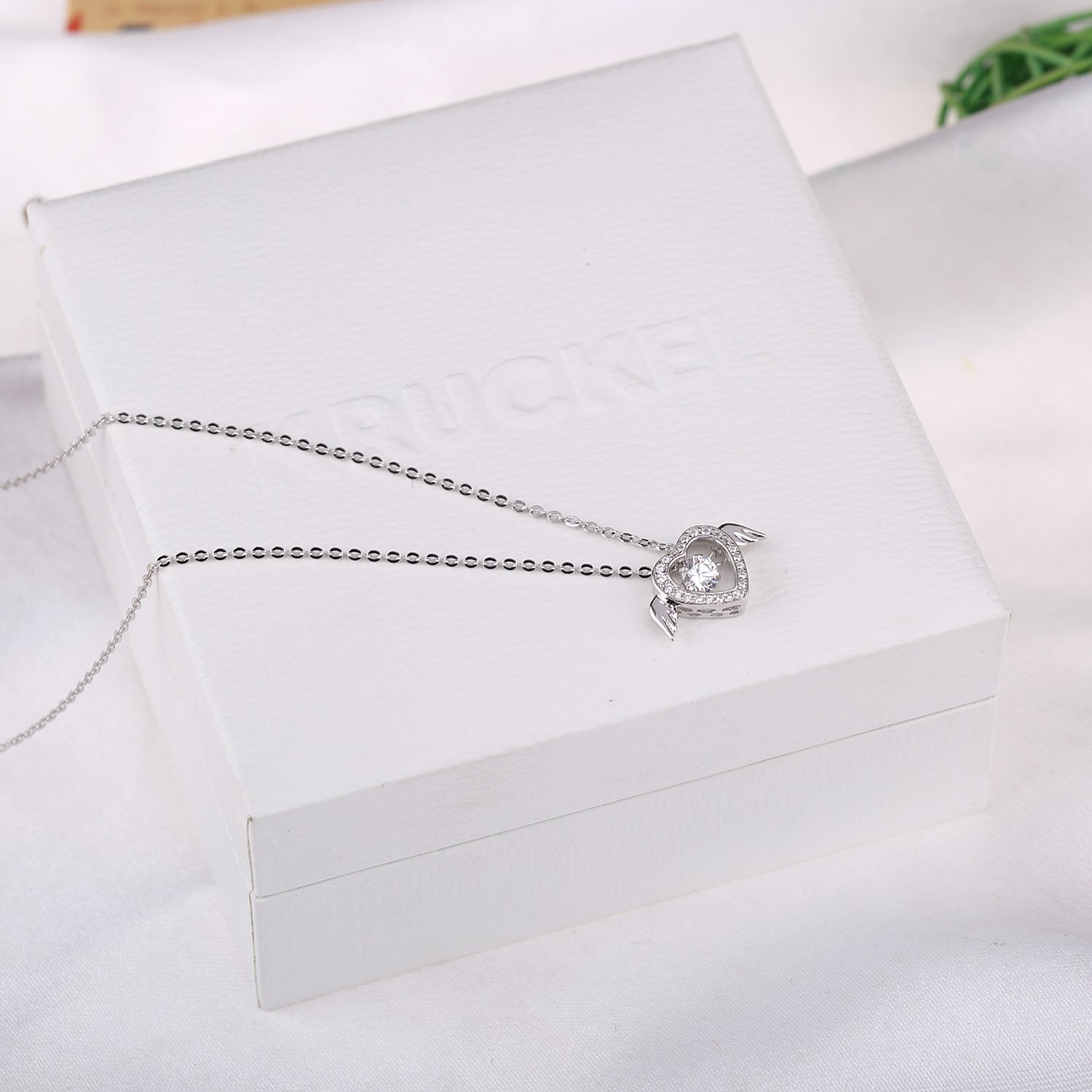 Angel Crystals Heart Necklace