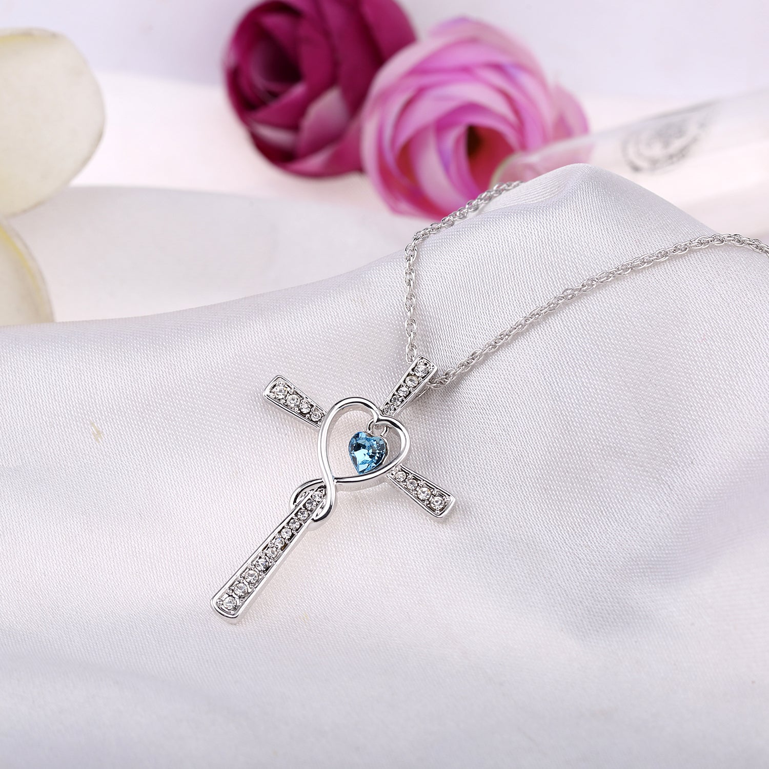 You are my Hiding Place Swarovski Crystals Necklace