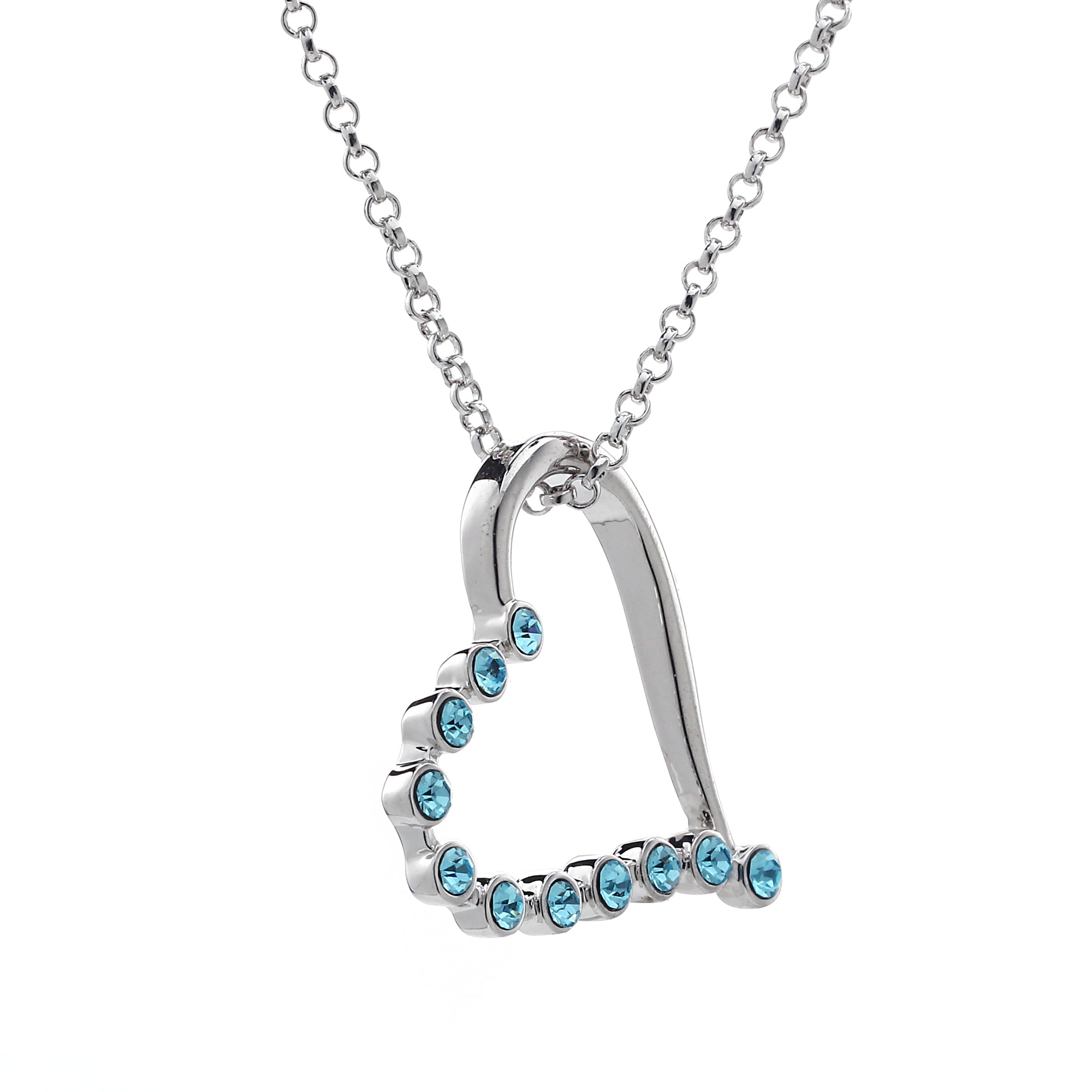 Sparkling Heart Crystals Necklace