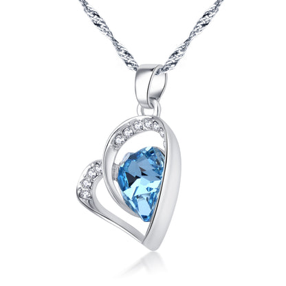 Forever Friends Swarovski Crystals Heart Necklace