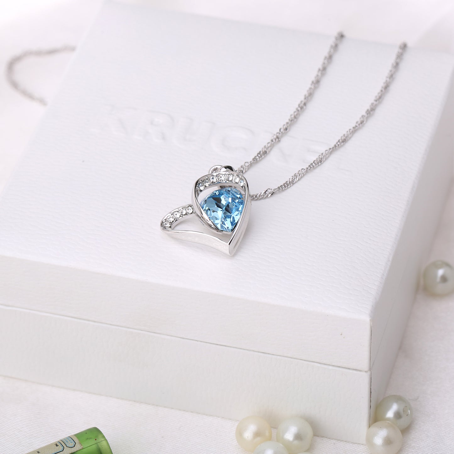 Forever Friends Swarovski Crystals Heart Necklace