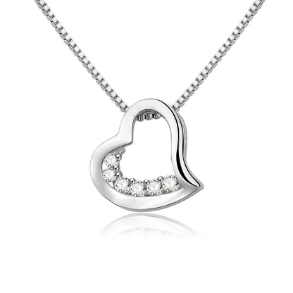 Sparkling Crystals Heart Necklace