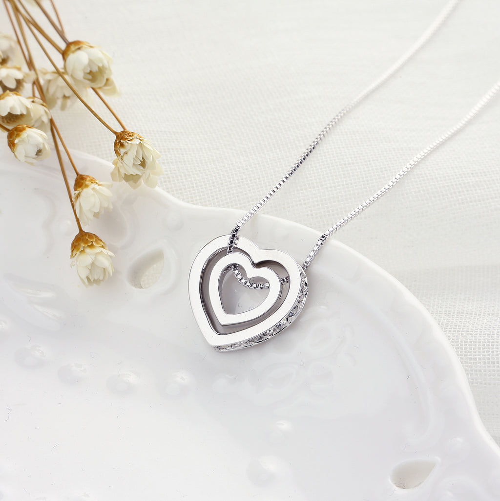 You are always in my heart Crystals Necklace