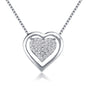 Forever Love Pavé Swarovski Crystals Heart Necklace