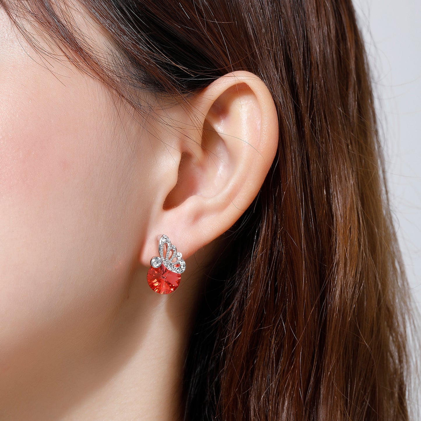 Swarovski Crystal Sparkling Butterfly S925 Earrings