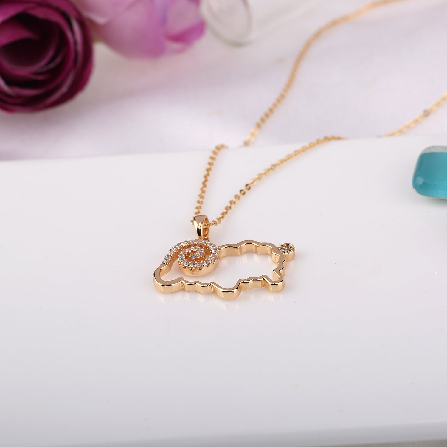 Kruckel; 5011031 Sheep / Mutton / Lamb / Yeanling / Goat Sparkling necklace;